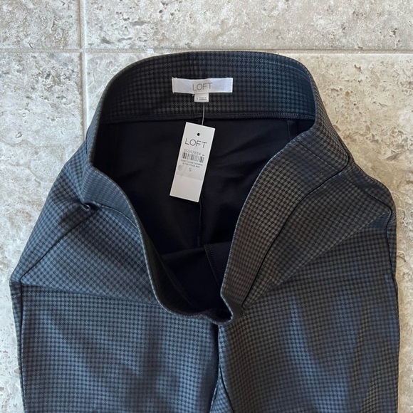 Loft NWT Houndstooth Coated Ponte Leggings, Black Multi, S - Picture 7 of 10